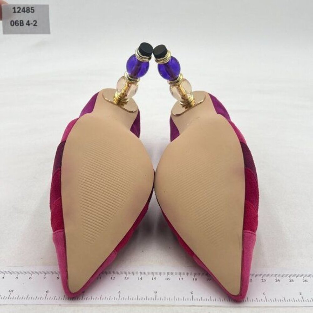 Fowt Purple Wave Pattern Pointed Toe Slip On Part… - image 7